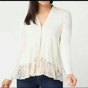 LOGO BY LORI GOLDSTEIN CARDIGAN